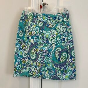 Lulu-B Vibrant Paisley Skirt - Blue and Green women’s size 6